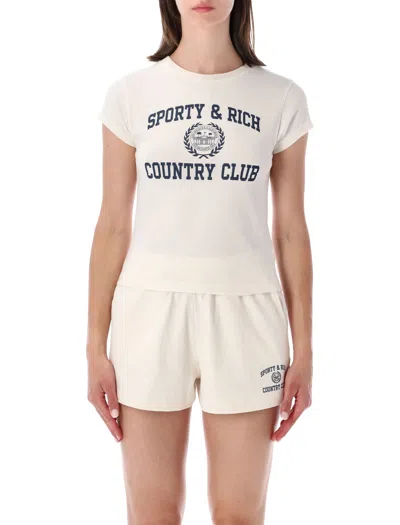 Sporty And Rich Sporty & Rich T Shirts And Polos In White