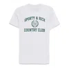 Sporty And Rich Womens Heather Gray Varsity Crest Printed Cotton-blend T-shirt In Multicolor