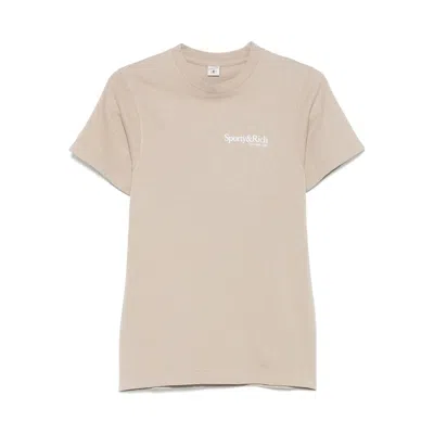 SPORTY AND RICH T SHIRTS NEUTRAL