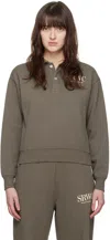 Sporty And Rich Taupe Upper East Side Polo In Earl Grey