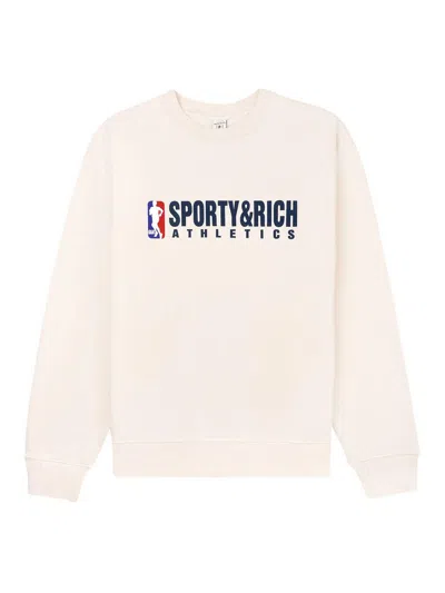 Sporty And Rich Beige Team Sweatshirt In Cream