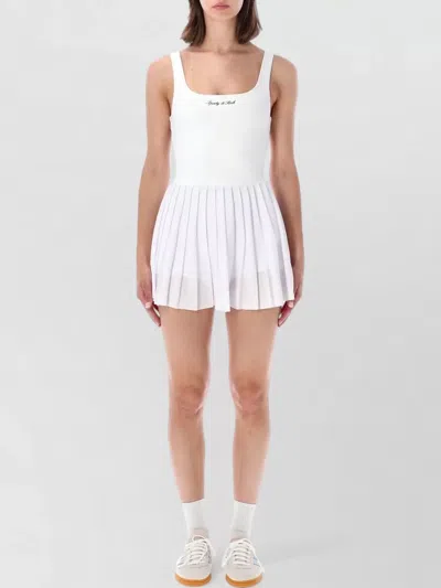 Sporty And Rich Tennis Dress Scoop Neck Open Back In White