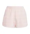 Sporty And Rich Terry Stripe Shorts In Pink