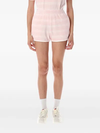 SPORTY AND RICH TERRY STRIPED SHORTS