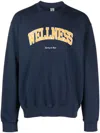 Sporty And Rich Text-print Cotton Sweatshirt In Blau