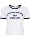 Sporty And Rich White Cotton T-shirt In White