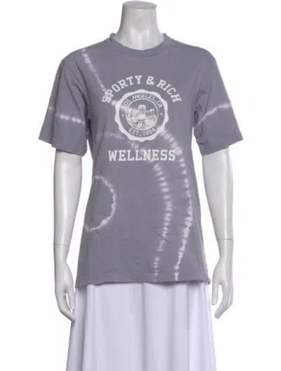 Pre-owned Sporty And Rich Tie-dye Print Crew Neck T-shirt In Multi