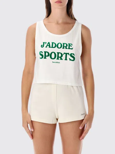 Sporty And Rich Sporty & Rich Top Woman Color Green In White