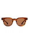 Sporty And Rich Tortoiseshell Round-frame Sunglasses In Brown