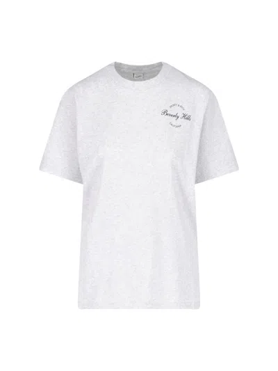 Sporty And Rich T-shirt "beverly Script" In White