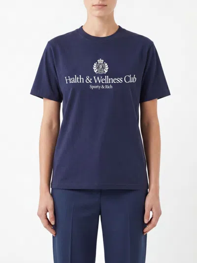 Sporty And Rich Sporty &amp; Rich T-shirt Woman Sporty & Rich In Blue