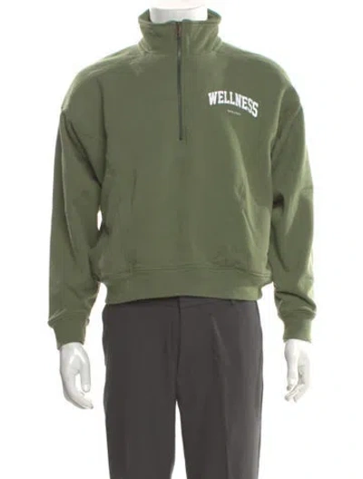 Pre-owned Sporty And Rich Turtleneck Long Sleeve Sweatshirt In Green
