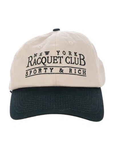 Pre-owned Sporty And Rich Two-toned Baseball Hat In Green/neutrals
