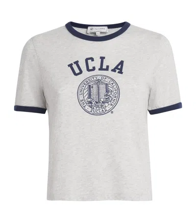 Sporty And Rich Ucla Crest Ringer T-shirt In Gray