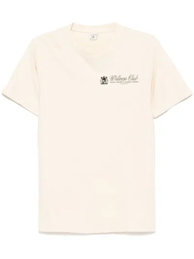 Sporty And Rich Unicorn Crest T-shirt In Neutrals