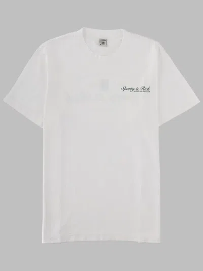 Sporty And Rich Sporty & Rich Unisex 100% Cotton T-shirt In White
