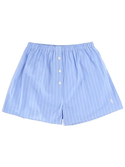 Sporty And Rich Sporty & Rich Unisex Mini Boxers Shorts - Fw25 Collection In Blue
