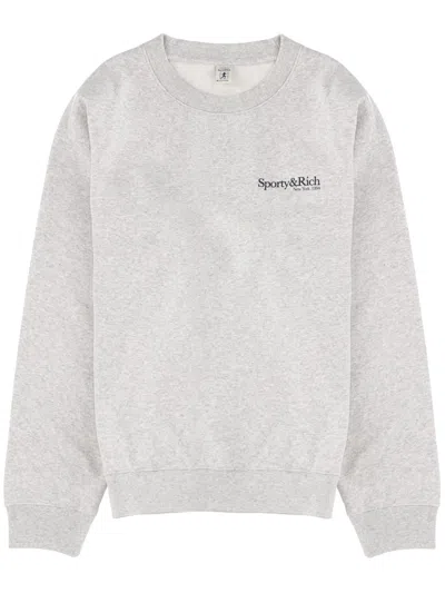 Sporty And Rich Sporty&rich Sweatshirt With Logo In Gray