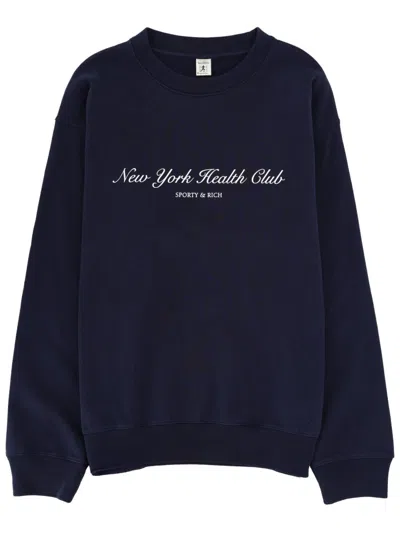 Sporty And Rich Sporty & Rich Unisex Oversized Comfort Sweatshirt In Blue