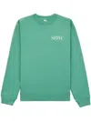 Sporty And Rich Upper East Side Cotton Sweatshirt In Jade