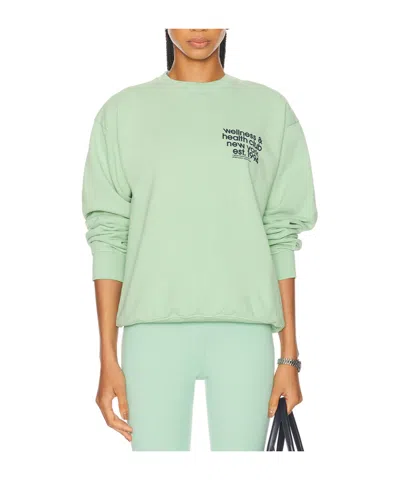 Sporty And Rich Usa Health Club Crew-neck Sweatshirt In Green