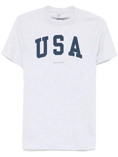 SPORTY AND RICH USA-PRINT T-SHIRT