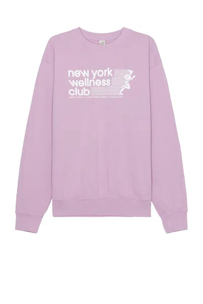 Sporty And Rich Purple Usa Wellness Club Sweatshirt In Soft Lavender