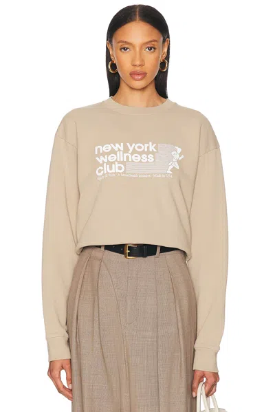 SPORTY AND RICH USA WELLNESS CLUB CREWNECK SWEATSHIRT