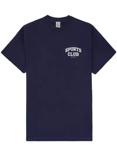 Sporty And Rich Connecticut Printed T-shirt In Blue