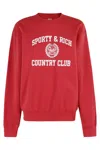 Sporty And Rich Sporty & Rich Varsity Crest Crewneck Graphic Sweatshirt In Red