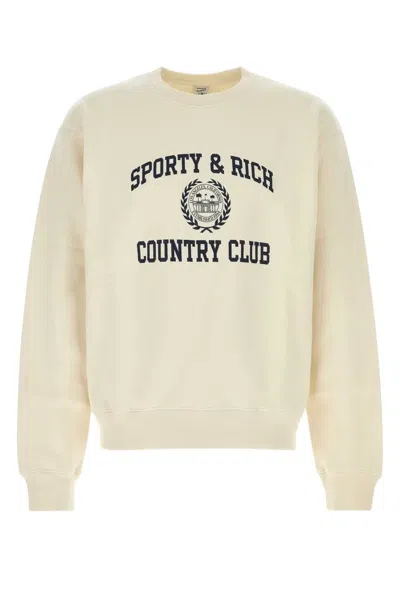 Sporty And Rich Sporty & Rich Varsity Crest Crewneck In Neutral