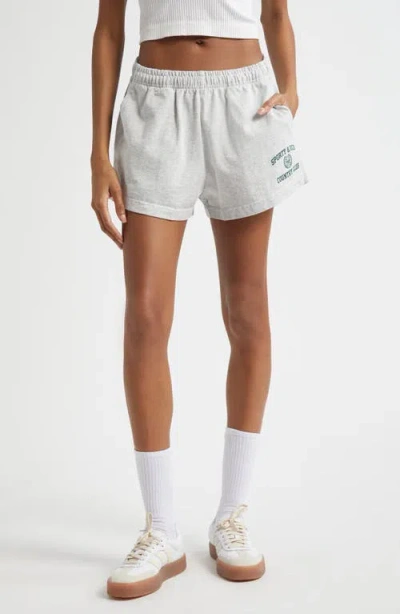 Sporty And Rich Sporty & Rich Varsity Crest Disco Graphic Shorts