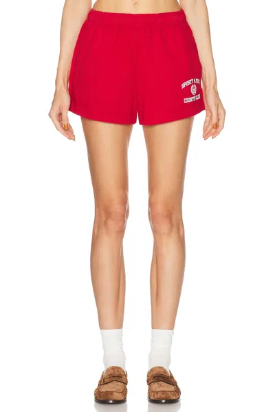 SPORTY AND RICH VARSITY CREST DISCO SHORT