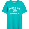 Sporty And Rich Sporty & Rich Varsity Crest Graphic T-shirt In Green