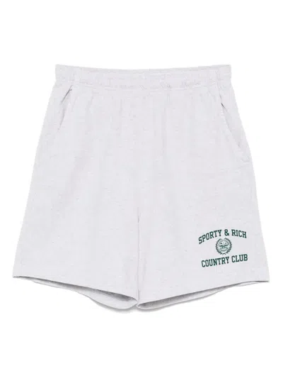 SPORTY AND RICH VARSITY CREST GYM SHORTS