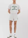 Sporty And Rich Varsity Elastic Waistband Shorts Pockets