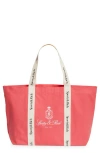 SPORTY AND RICH SPORTY & RICH VENDOME CLUB EMBROIDERED COTTON TOTE