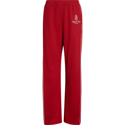 Sporty And Rich Sporty & Rich Vendome Cotton Track Pants In Crimson