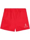 Sporty And Rich Vendome Logo-print Shorts In Red