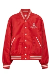 Sporty And Rich Sporty & Rich Vendome Nylon Varsity Jacket In Red