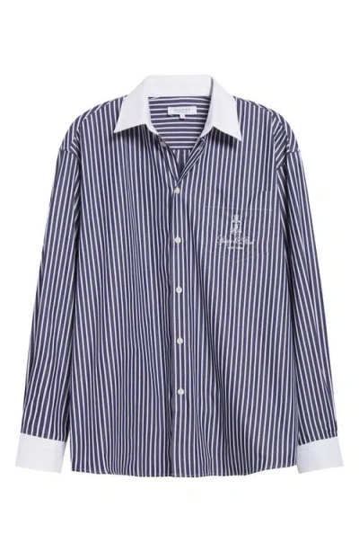 Sporty And Rich Sporty & Rich Vendome Oversize Cotton Poplin Button-up Shirt