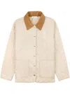 Sporty And Rich Vendome Quilted Jacket In Neutrals
