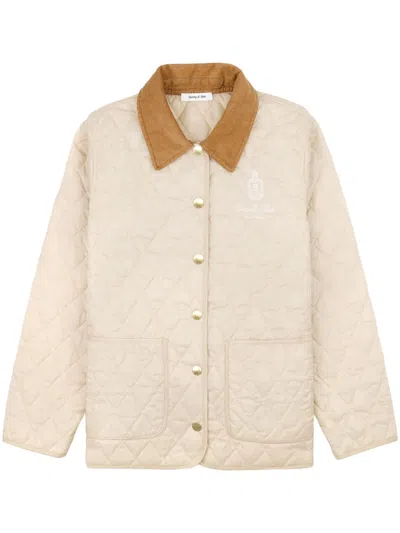 Sporty And Rich Vendome Quilted Jacket In Neutrals