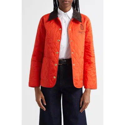Sporty And Rich Sporty & Rich Vendome Quilted Nylon Jacket In Squash