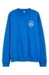 Sporty And Rich Sporty & Rich Vendome Resort Cotton Crewneck Sweatshirt In Paris Blue