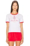 Sporty And Rich Vendome Ringer Tee In White