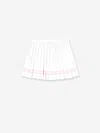 Sporty And Rich Sporty & Rich Vendome Script Pleated Mini Skirt In White