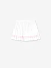 Sporty And Rich Sporty & Rich Vendome Script Pleated Mini Skirt In White