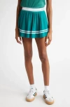 Sporty And Rich Vendome Script Pleated Skirt In Alpine