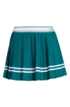 Sporty And Rich Vendome Script Pleated Skirt In Alpine